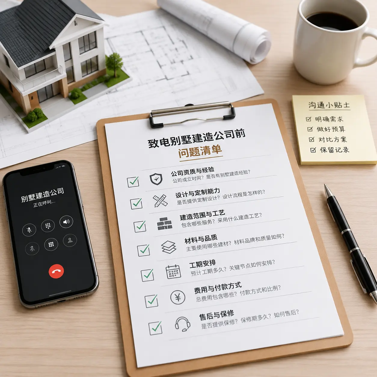 在贵阳拨打别墅建造公司电话前的准备工作