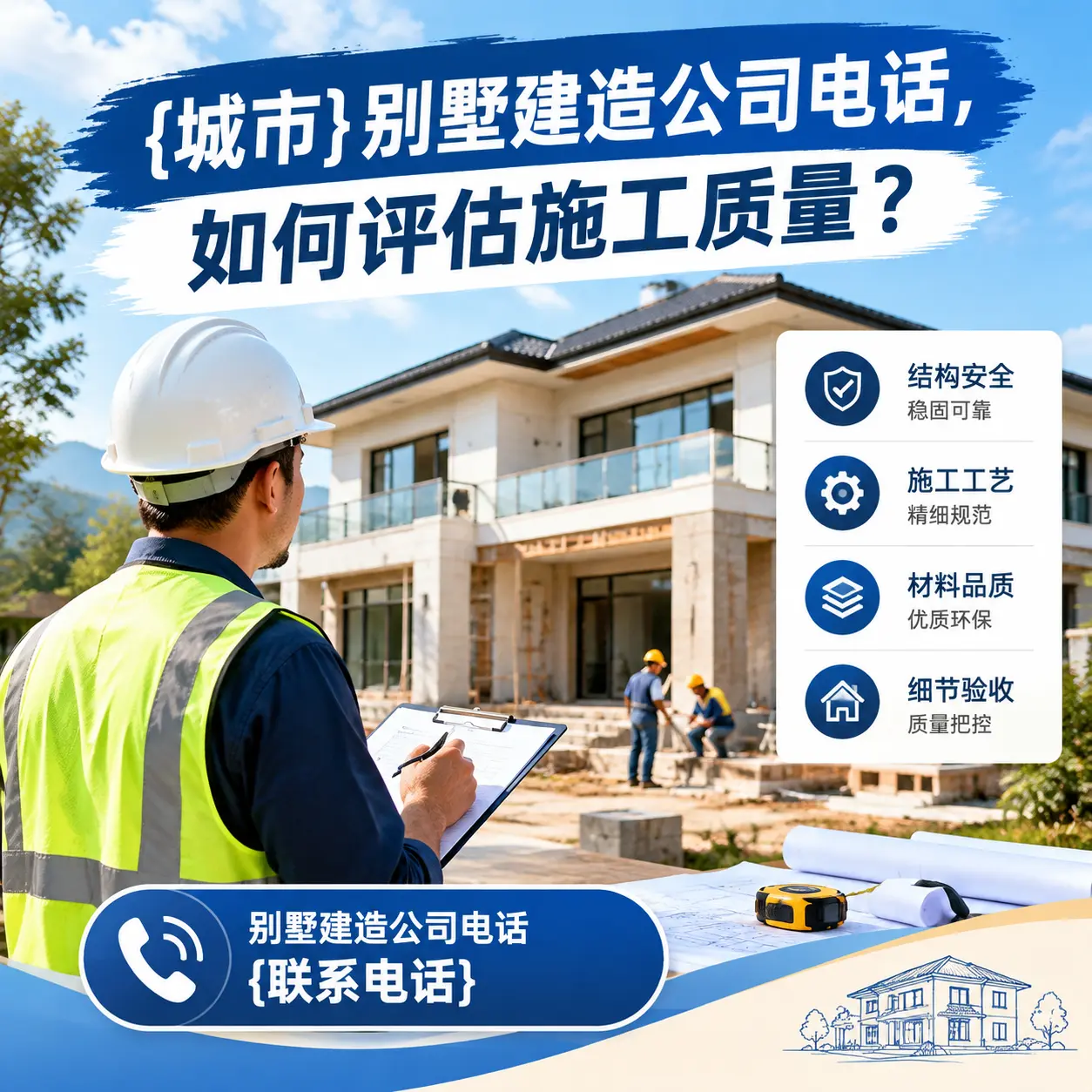 贵阳别墅建造公司电话，如何评估施工质量？