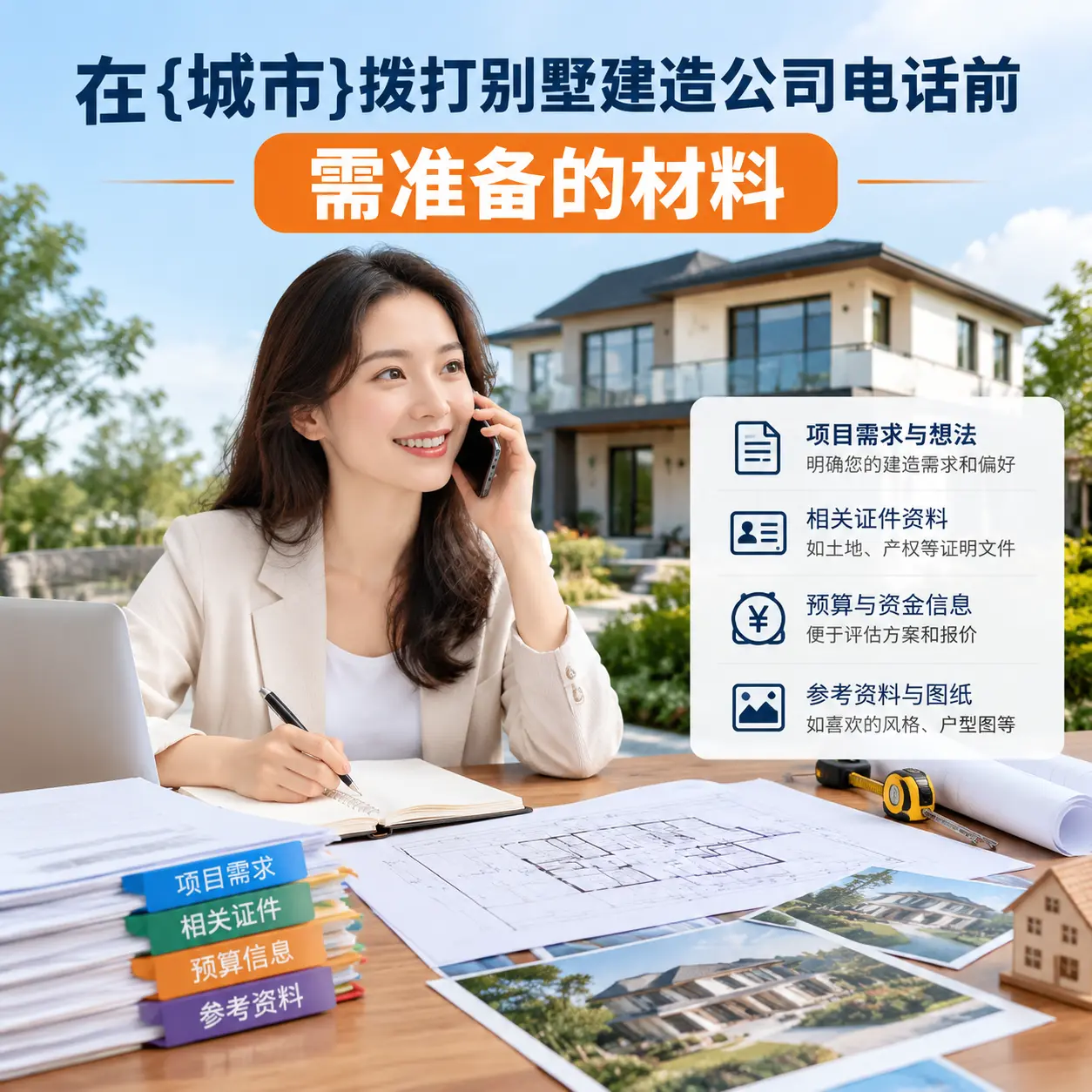在贵阳拨打别墅建造公司电话前需准备的材料